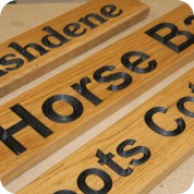 Carved Wooden House Signs